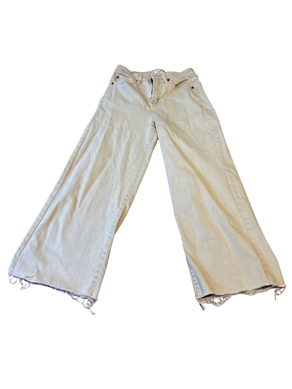 OAT New York High-Rise Wide-Leg Cropped Denim Pants